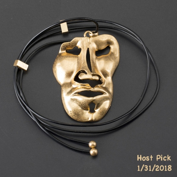 Jewelry - Host Pick!! NEW Abstract Face Art Pendant Necklace